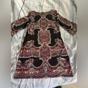 INC International Concepts Multicolor Paisley knee length dress